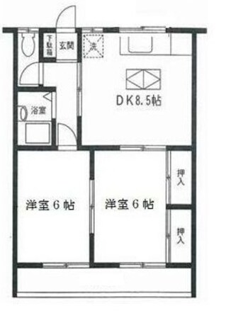 コーポ土谷の物件間取画像